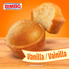 Bimbo Mini Mantecadas Vanilla Muffins, 8 twin packs, Mini Muffins, 17.6 oz Multipack