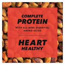 Heart healthy complete protein label on pistachios