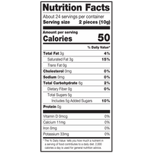 Nutrition Facts label for Andes mint chocolate candy, 50 calories