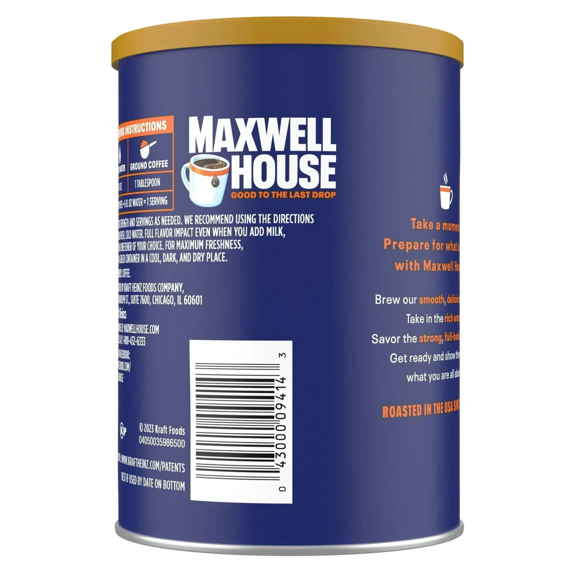Maxwell House Original Roast Ground Coffee, 10.3 oz Canister, Medium