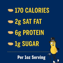 Nutrition facts text showing 170 calories, 2g sat fat, 6g protein, 1g sugar