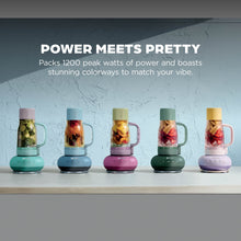 Personal blender set in multiple colors with blending jars and lids