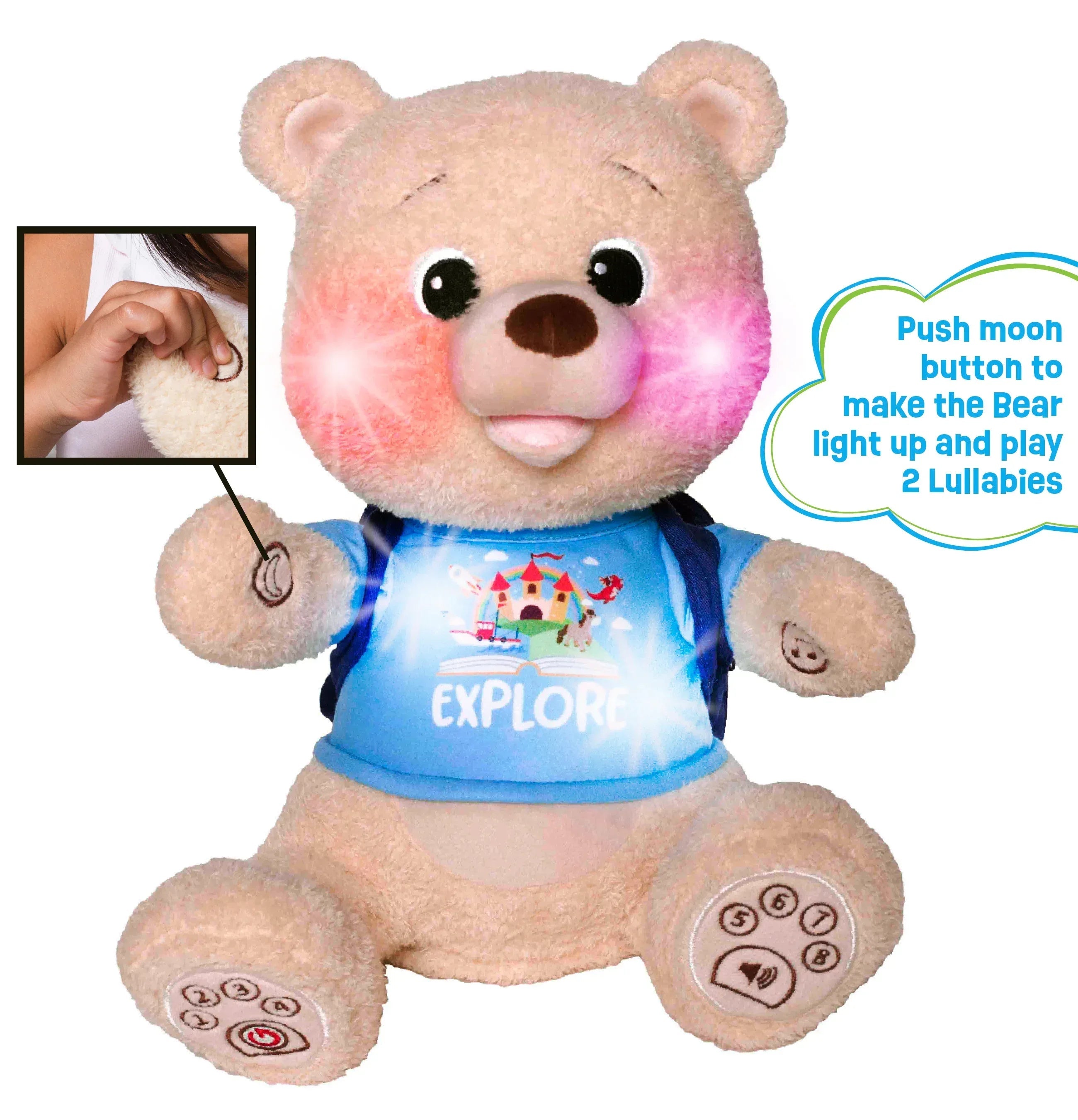 Spark Create Imagine Interactive Learning Bear, Recites 8 Stories, Sings 6 Songs, Baby and Toddler Toys
