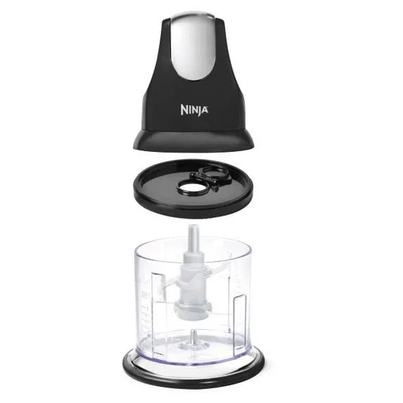 Ninja Express Chop 200 W Food Processor, Mince, Puree, One-Touch, Non-Slip Base, Dishwasher Safe, NJ100WM Black - USA MEGA SHOP