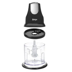 Ninja Express Chop 200 W Food Processor, Mince, Puree, One-Touch, Non-Slip Base, Dishwasher Safe, NJ100WM Black