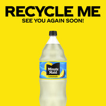 2L Minute Maid Lemonade bottle with black cap and blue label