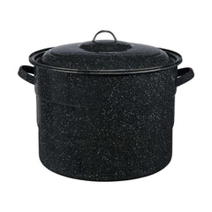 Granite Ware 21.5 Quart Water Bath Canner, Large Enamel Canning Pot with Rack, Canning Supplies for Jam, Salsa and Pickles