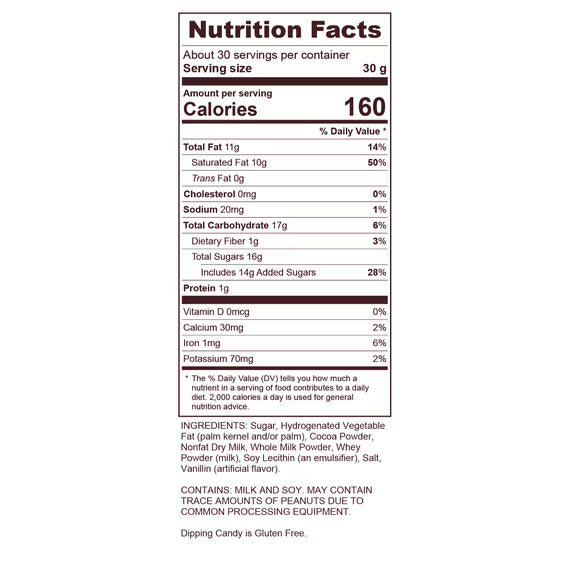 ChocoMaker Milk Chocolate Fountain Formula, Dipping Candy, 2 lb