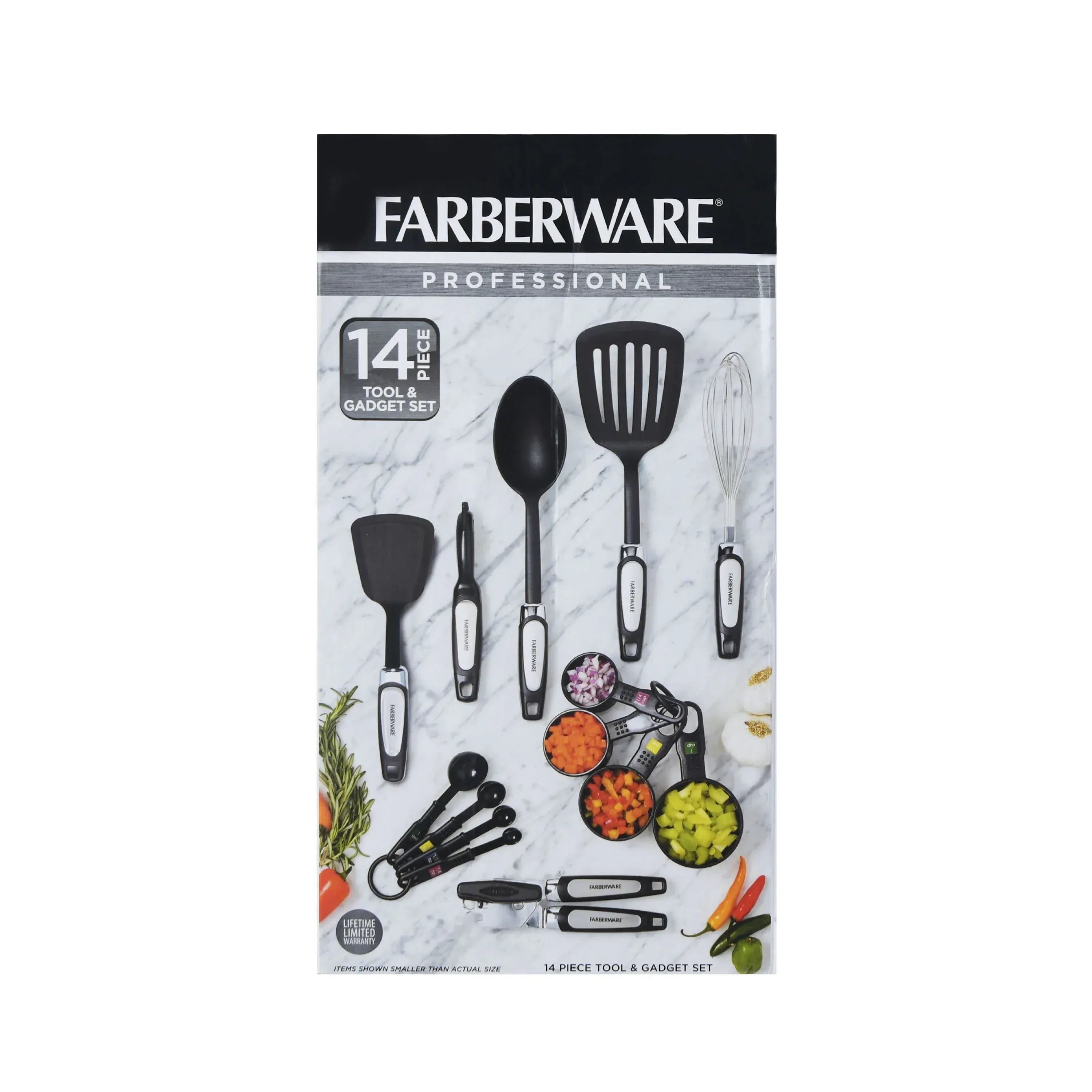 Farberware Professional 14-Piece Kitchen Tool and Gadget Kitchen Utensil Set in Black