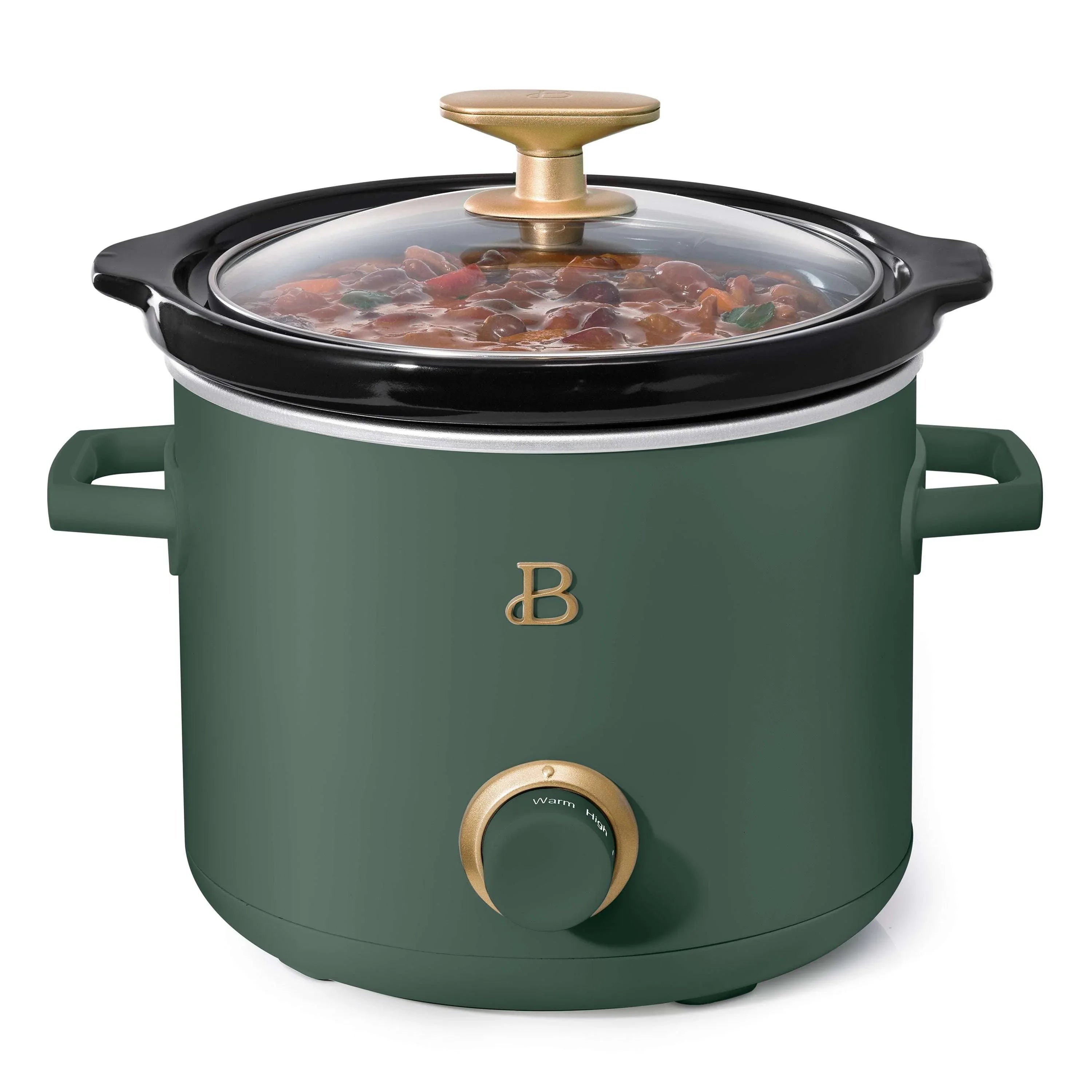 Beautiful 2 Qt Manual Slow Cooker, 2-Pack, Thyme Green + Porcini Taupe by Drew Barrymore - USA MEGA SHOP
