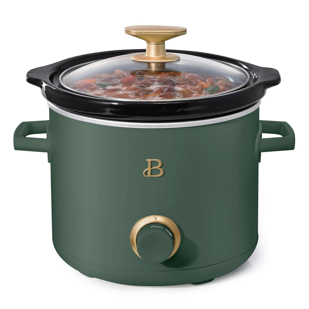 Beautiful 2 Qt Manual Slow Cooker, 2-Pack, Thyme Green + Porcini Taupe by Drew Barrymore - USA MEGA SHOP