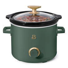 Drew Barrymore 2-qt manual slow cooker, thyme green with glass lid and knob