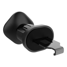 Magnetic phone holder mount with vent-grip arms, black ridged circular disc