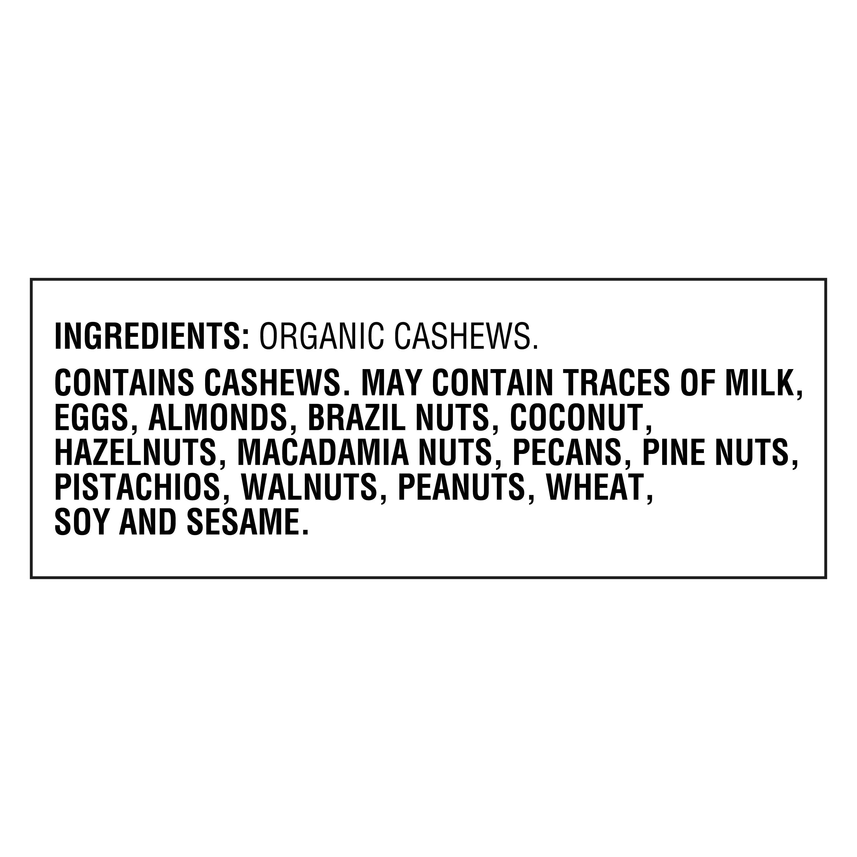 Great Value Organic Raw Whole Cashews, 14 oz
