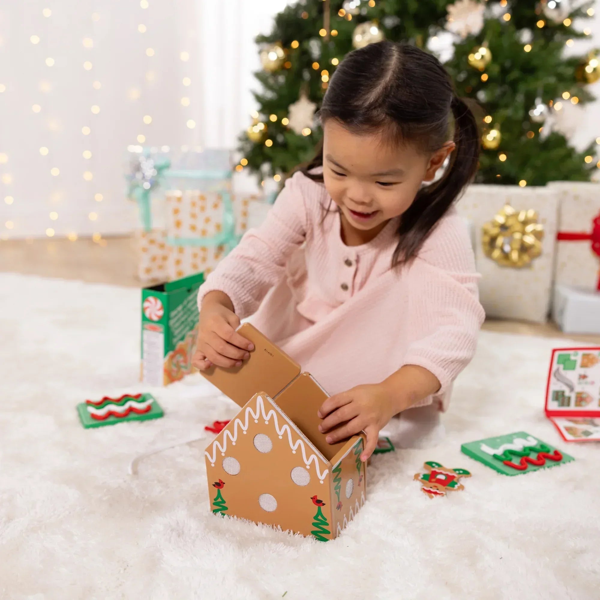 Melissa & Doug Wooden Gingerbread House Reusable, Mess-Free Play Set Activity for Boys and Girls - FSC Certified - USA MEGA SHOP