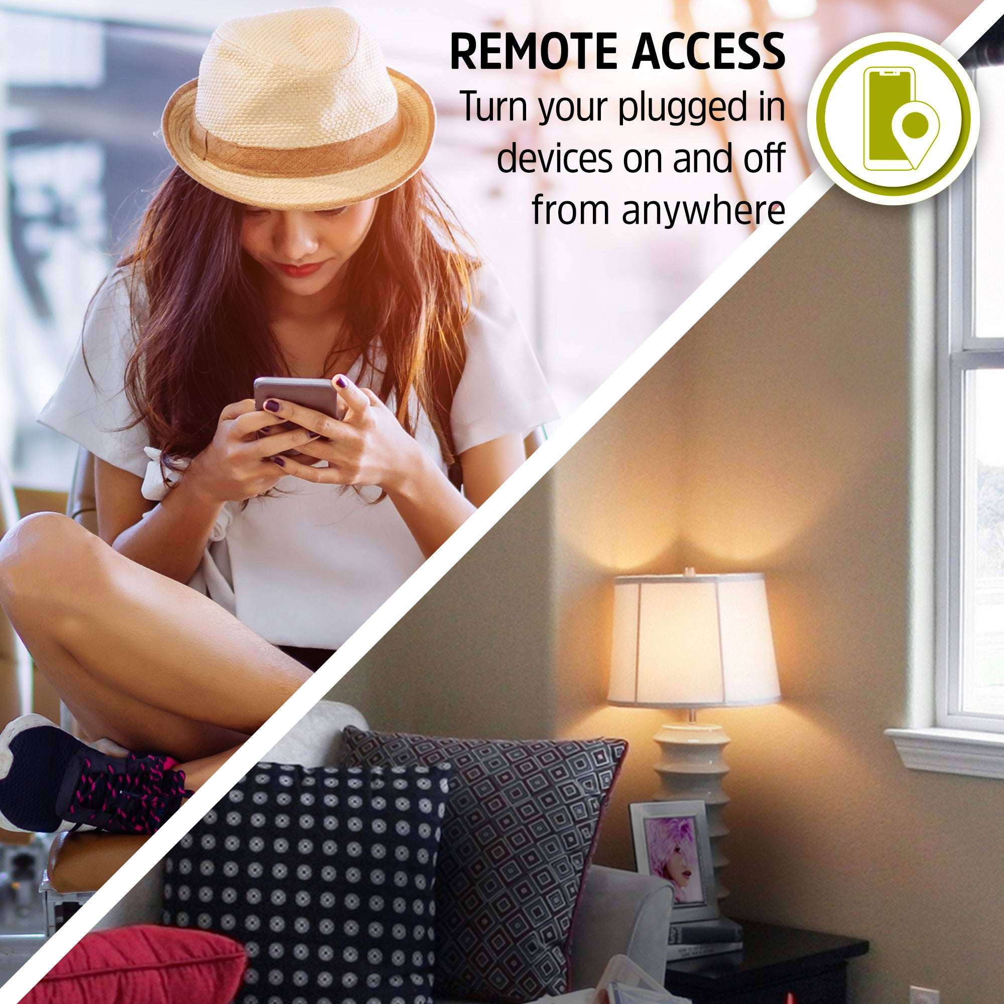 Energizer Smart Wi-Fi 15 Amp Wall Outlet Plug, Voice Control, Remote Access, Mobile App