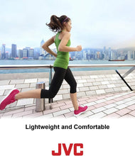 Clip-style earphones worn during exercise with secure ear-hook fit
