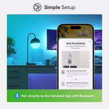 Nanoleaf smart bulb setup shown on smartphone with Bluetooth pairing