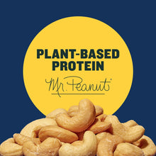 Cashew kernels with Plant-Based Protein badge and Mr. Peanut logo
