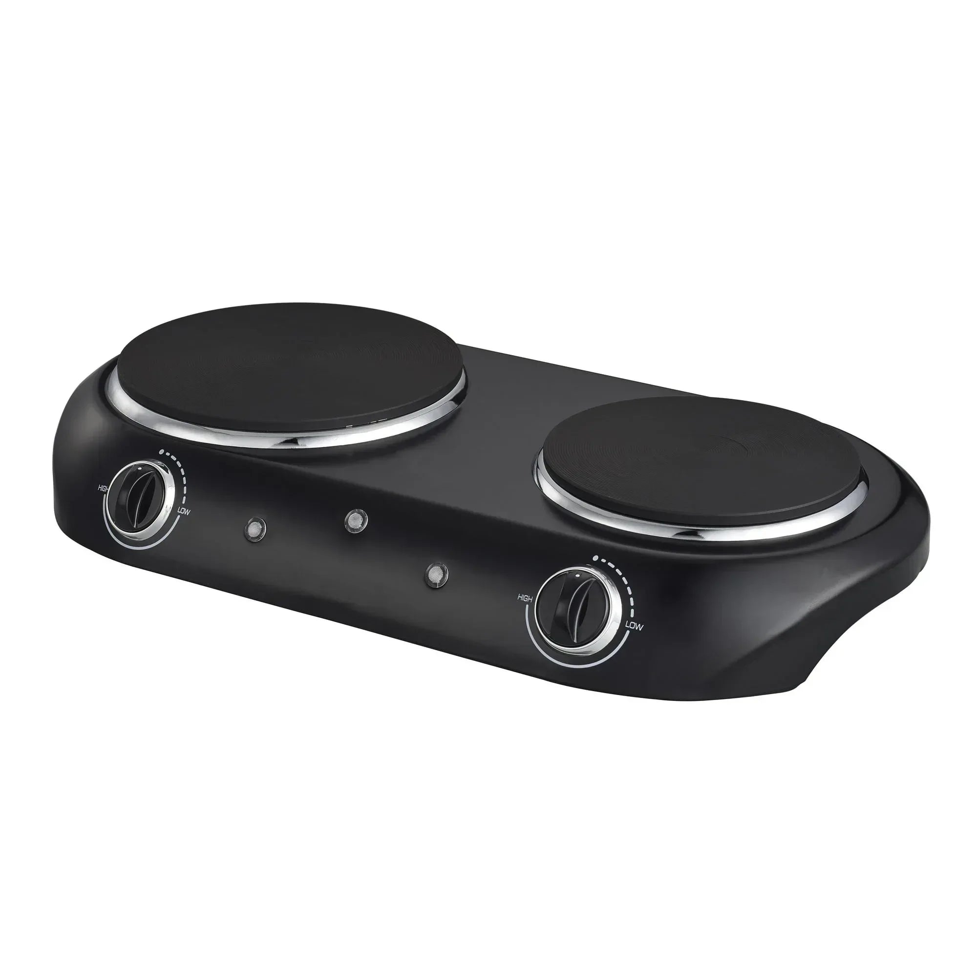 Mainstays Double Burner, 1800 W, Black Electric Cooktop, 1 Each, Assembled Product