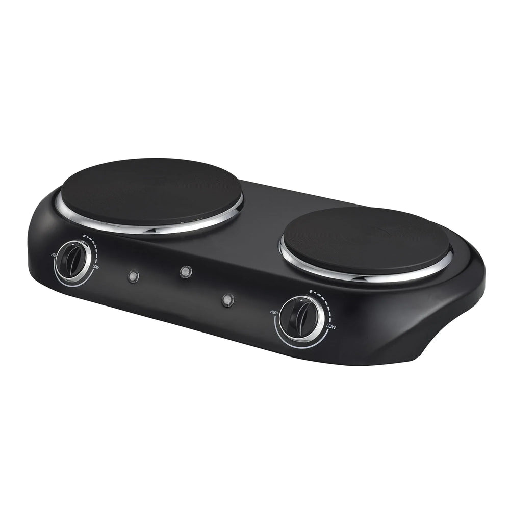 Mainstays Double Burner, 1800 W, Black Electric Cooktop, 1 Each, Assembled Product - USA MEGA SHOP