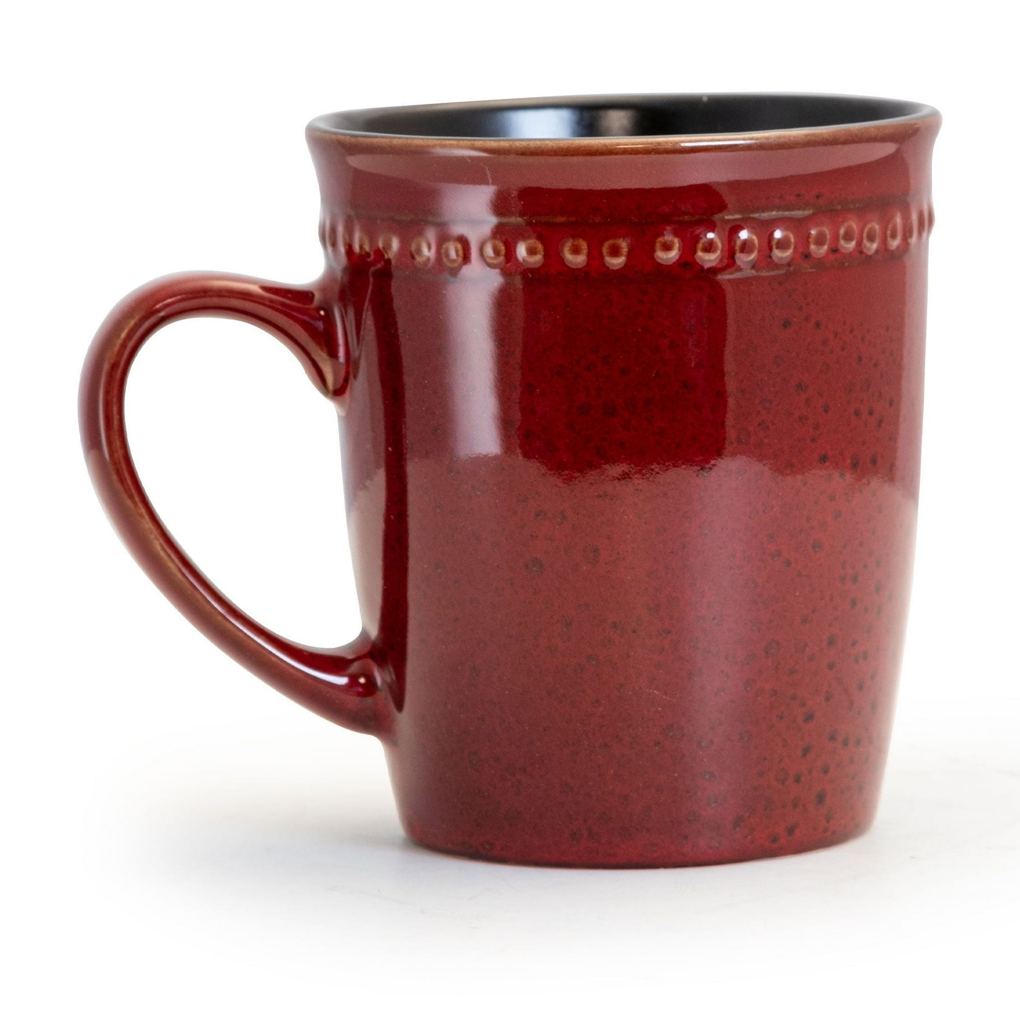 Elama Regency 16 Piece Stoneware Dinnerware Set in Red