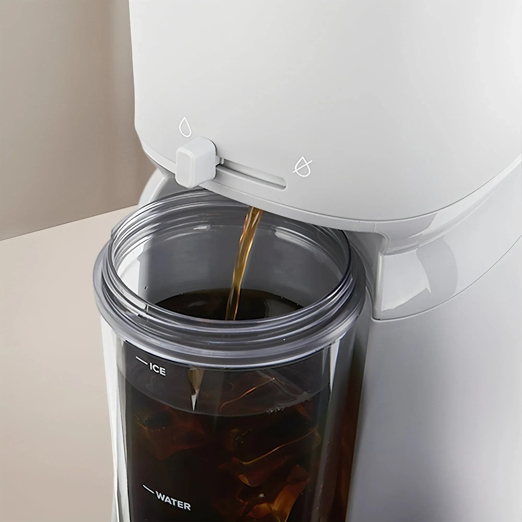 Mainstays Single Serve Iced Coffee Maker, Soft Silver