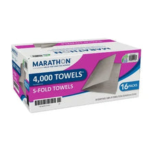 Marathon singlefold towels box, S-fold, 4,000 towels, 16 packs