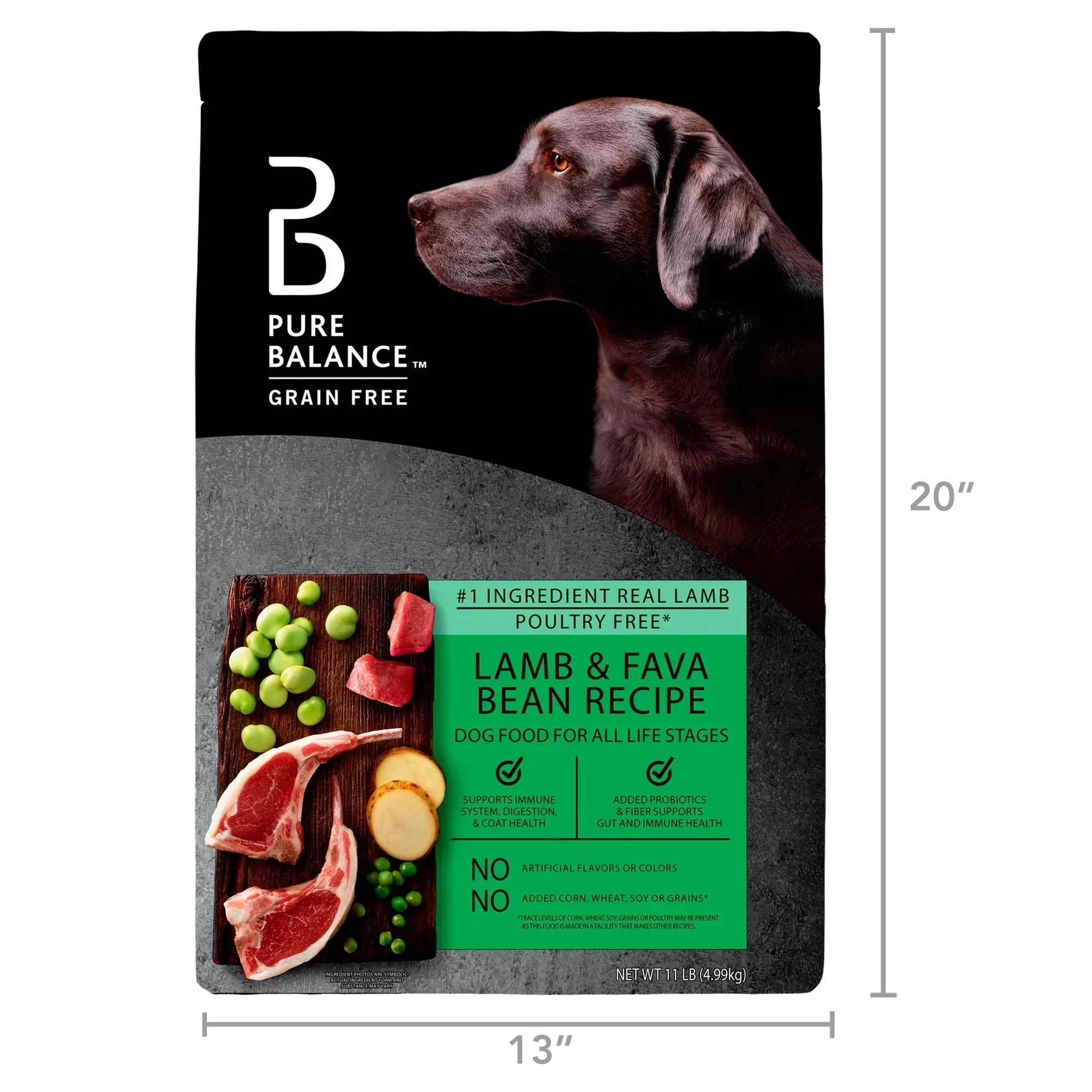 Pure Balance Grain-Free Lamb & Fava Bean Recipe Dry Dog Food