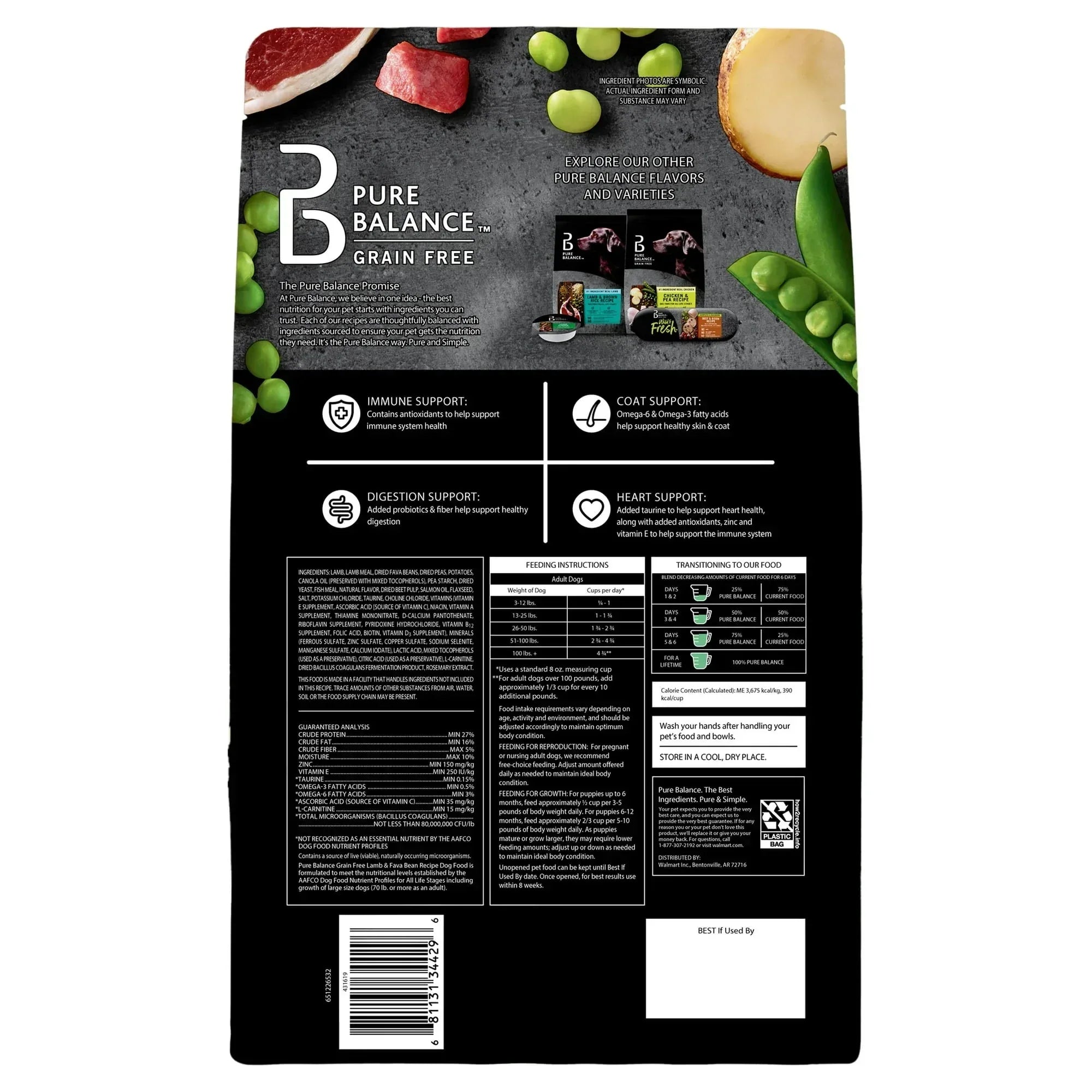 Pure Balance Grain-Free Lamb & Fava Bean Recipe Dry Dog Food
