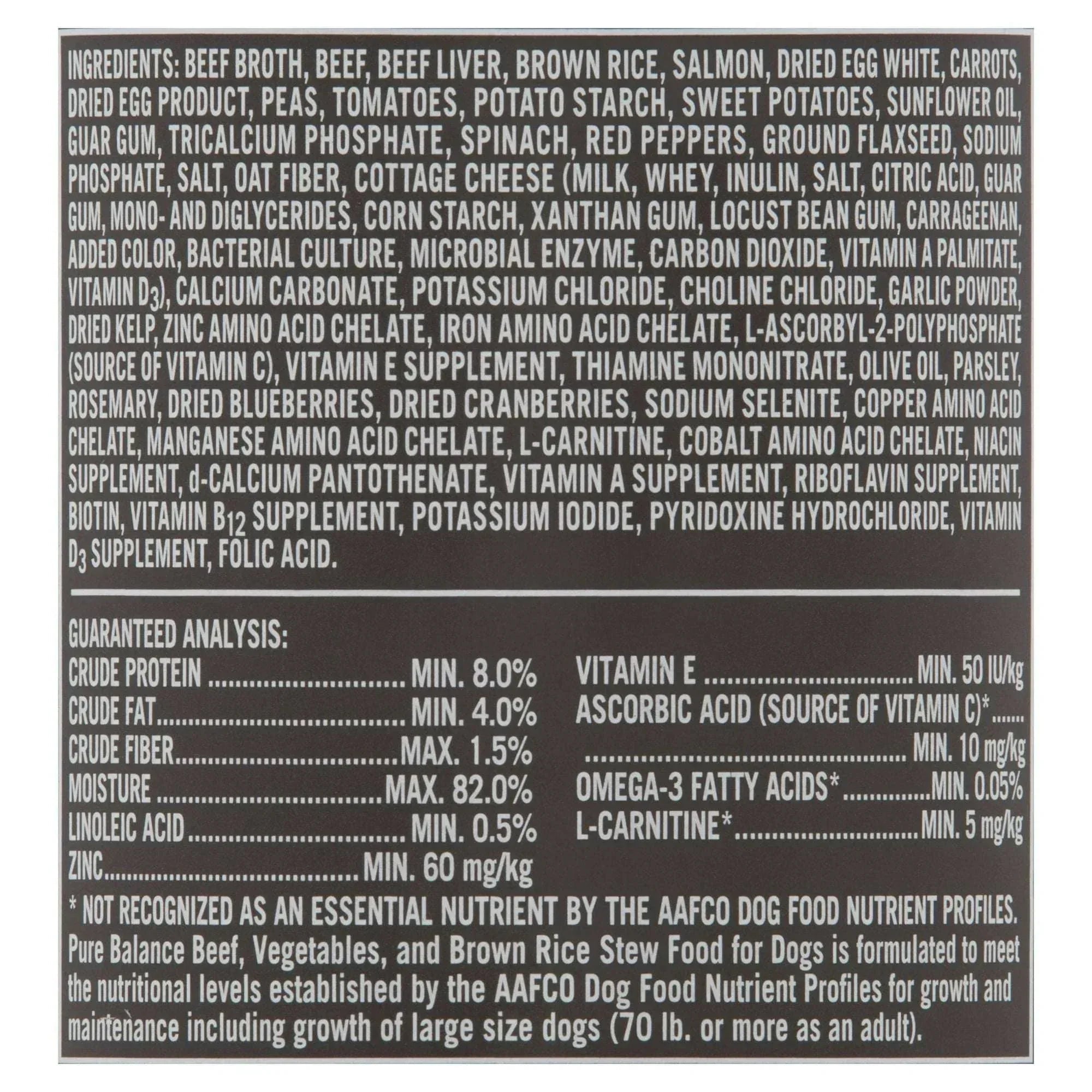 Pure Balance Beef, Vegetable & Brown Rice Flavor Stew Wet Dog Food for Adult, Grain-Free, 12.5 oz. Can