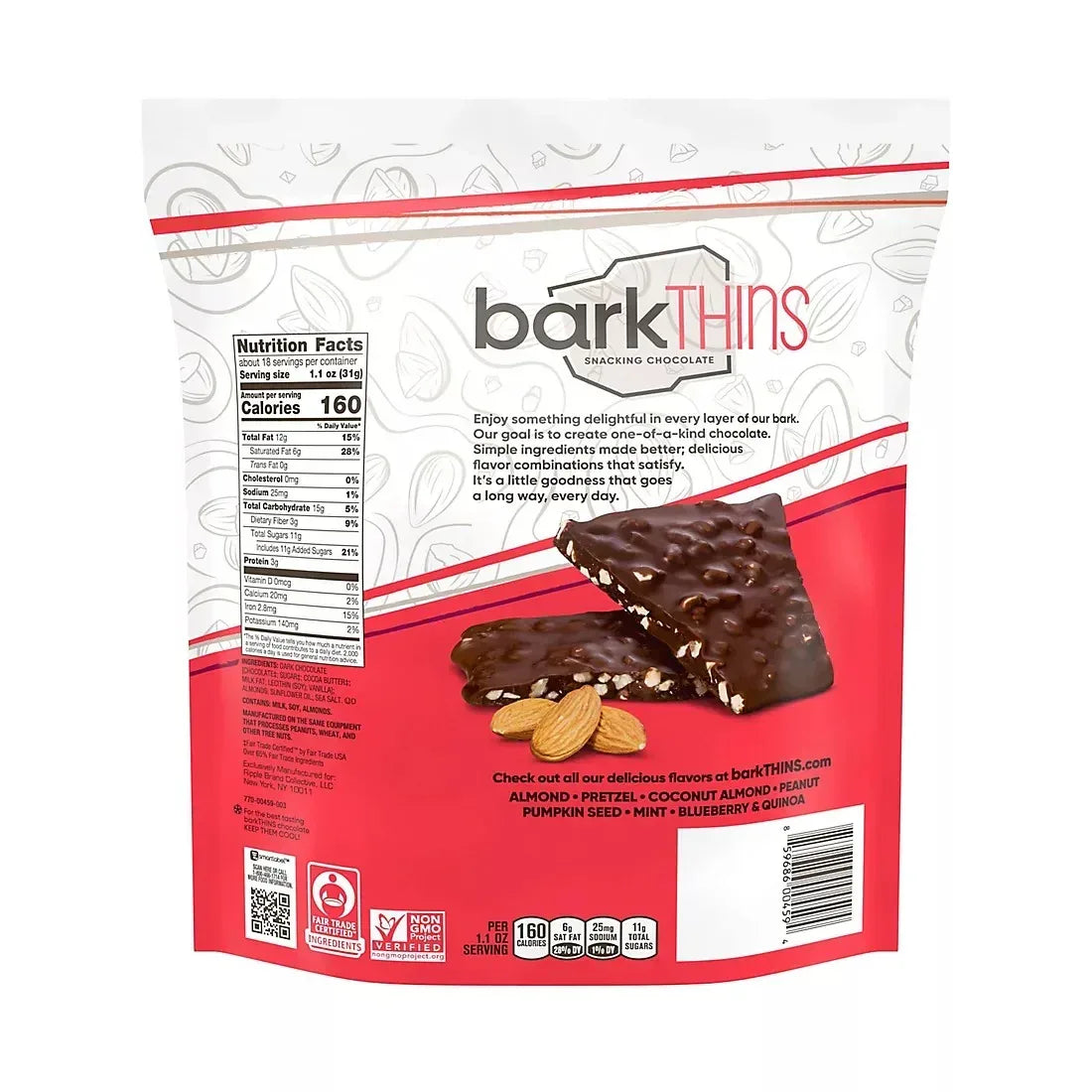 barkTHINS Dark Chocolate Almond With Sea Salt, 20 oz.