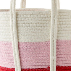 Cotton Rope Basket, Multicolor, 12" x 14", Valentine's Day by Way To Celebrate