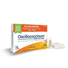 Boiron Oscillococcinum homeopathic medicine box with single-dose tubes and pellets