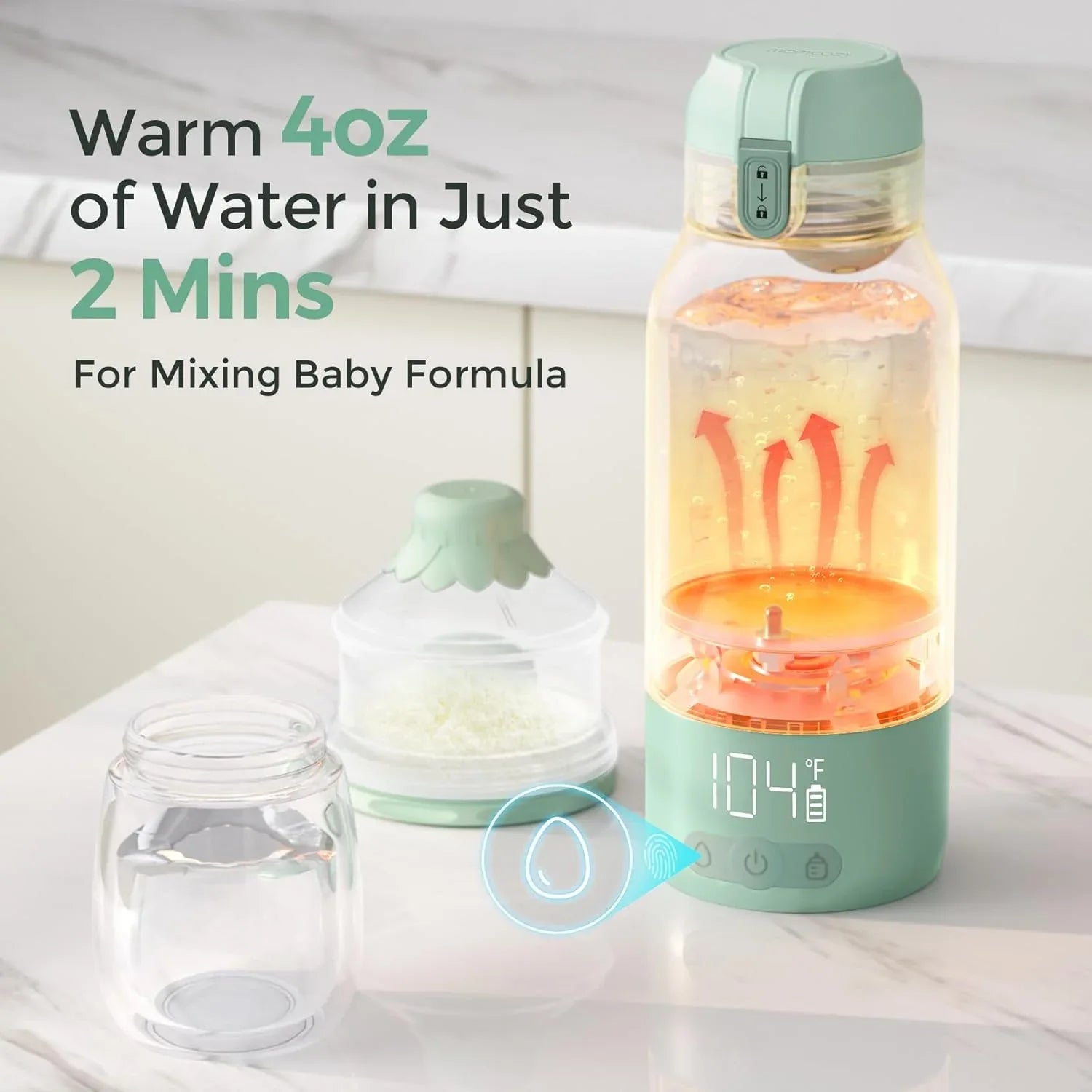 Momcozy Portable Milk Warmer for Travel â€“ Dual Heating Modes for Breast Milk and Momcozy Portable Bottle Brush Set - Baby Bottle Cleaner Kit - USA MEGA SHOP