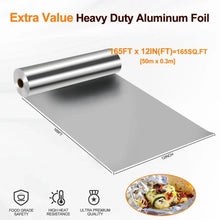 Heavy-duty aluminum foil roll with large sheet for baking, roasting, or wrapping