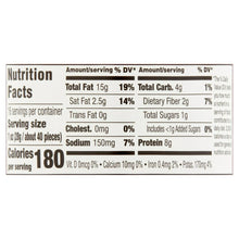 Peanuts nutrition facts label with calories, fat, carbs, fiber, sugars, and protein