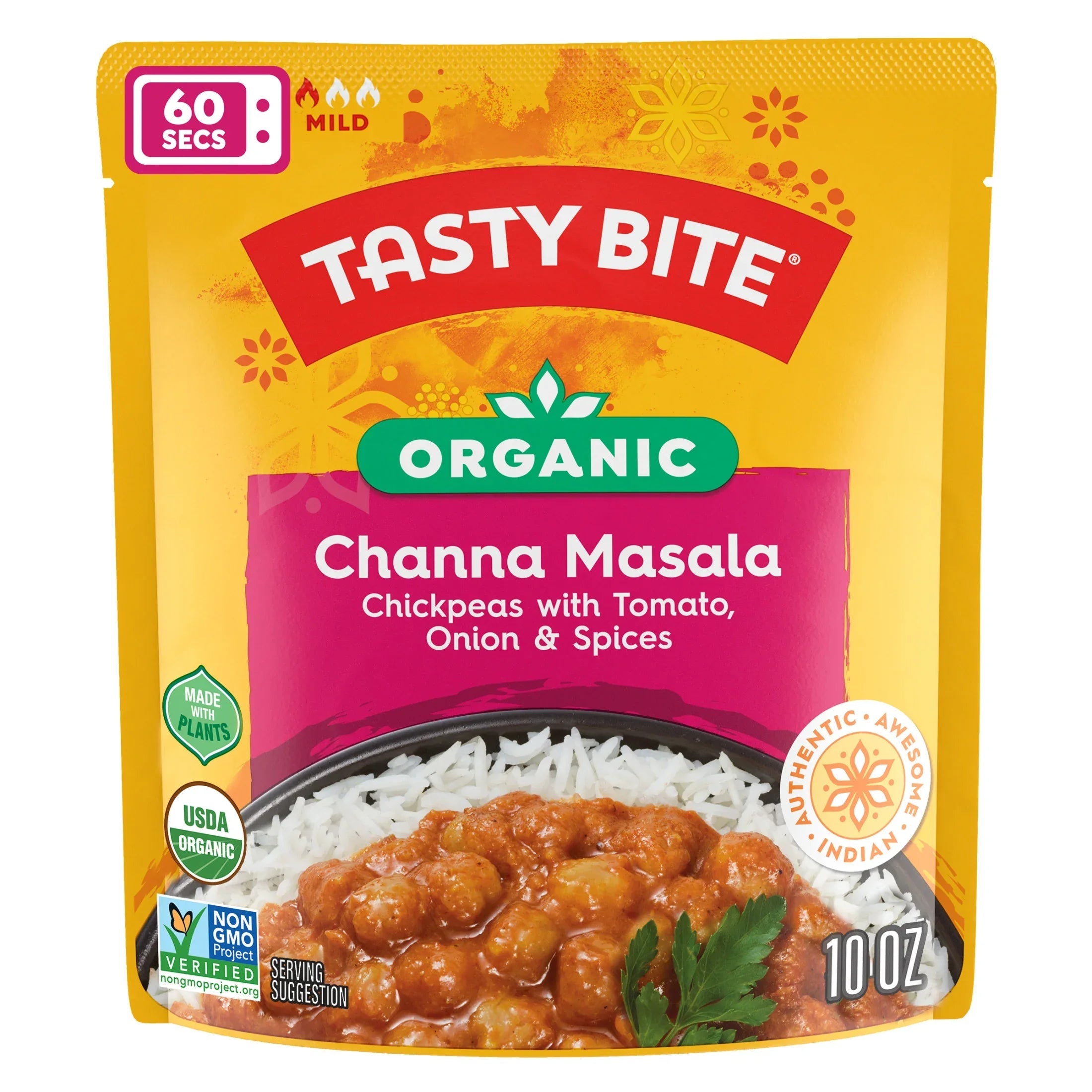 Tasty Bite Organic Channa Masala 10oz - Spiced chickpea curry