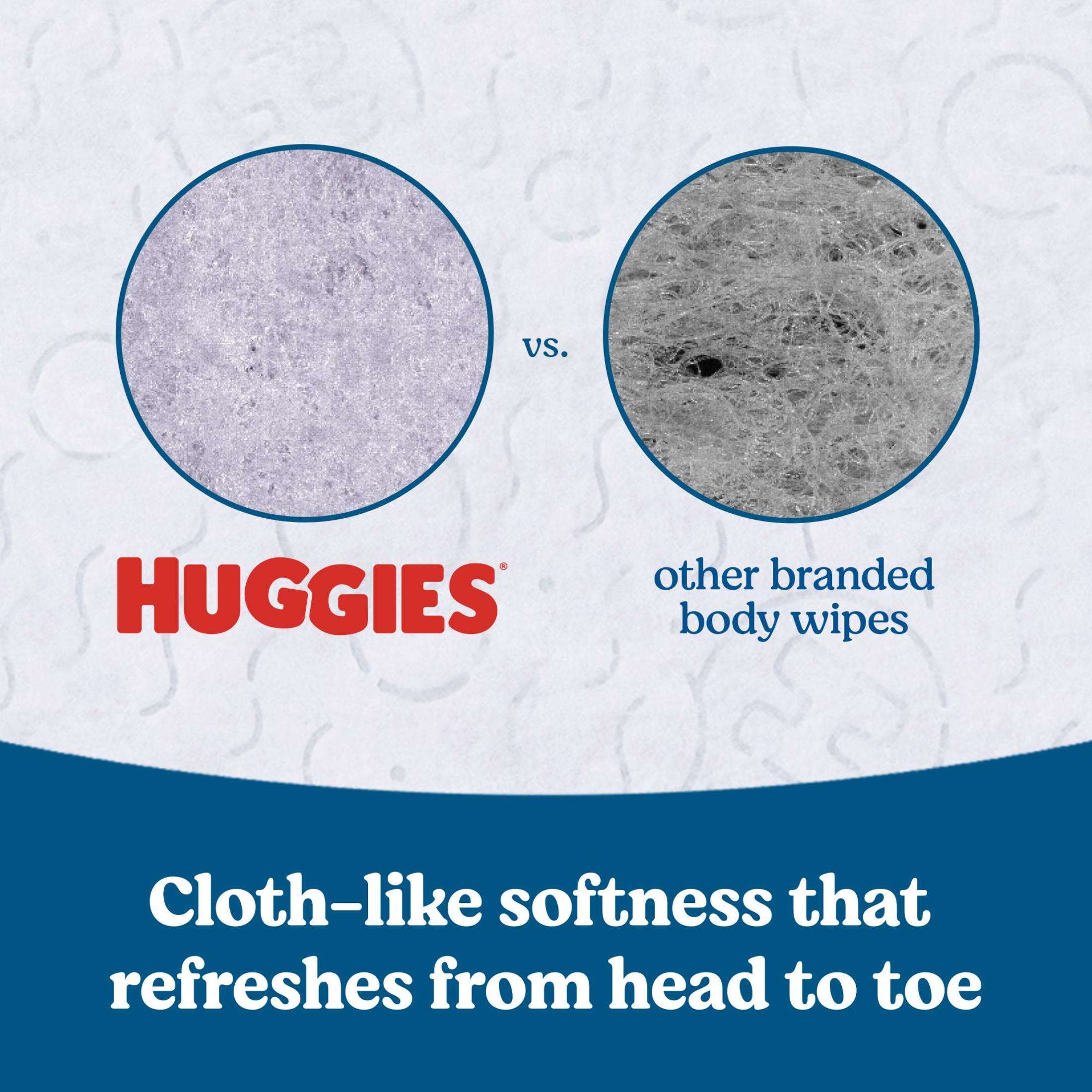 Huggies Extra Large Unscented Wipes, 3 Flip-Top Packs, 126 Count