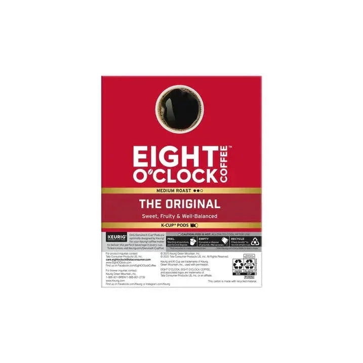 Eight O'Clock Original, Medium Roast Coffee, Keurig K-Cup Single Serve Coffee Pods, 22 Count - USA MEGA SHOP