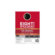 Medium roast coffee pod box back panel with product details and recycling icons
