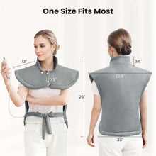 Gray heating pad wrap with front button and long waist tie