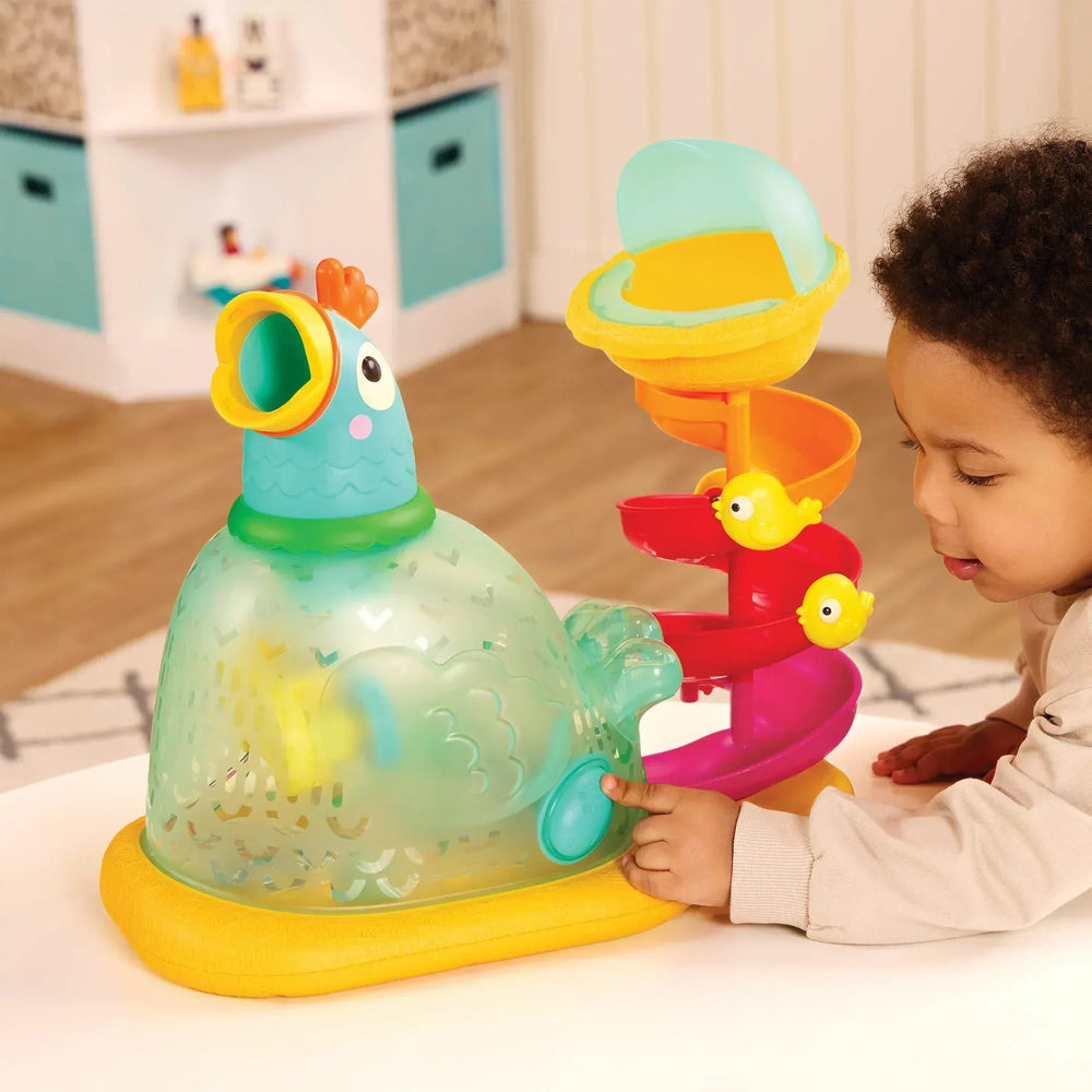 Battat Pop-a-Doodle-Doo Chicken Ball Popper with Music Lights, Learning Toy for Baby and Toddler - USA MEGA SHOP