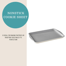 Rectangular nonstick cookie sheet, gray baking tray with raised edges
