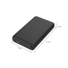 onn 10,000 mAh Dual USB-C/USB-A Port Portable Battery, Black - USA MEGA SHOP