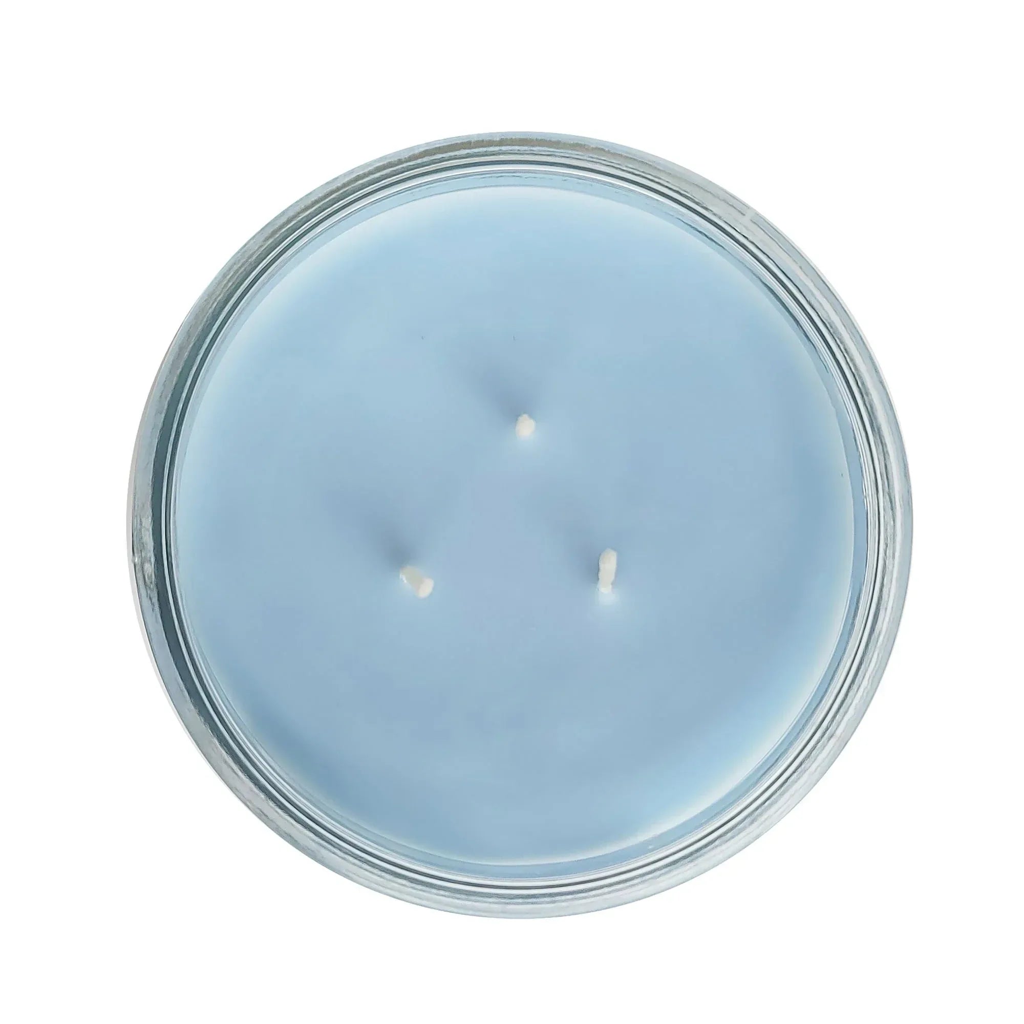 Mainstays 3-Wick Glass Jar Candle, Wide Open Fields, Corydalis Blue, 11.5 oz
