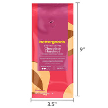 bettergoods ground coffee pouch, Chocolate Hazelnut, Medium Roast, 9 x 3.5 in