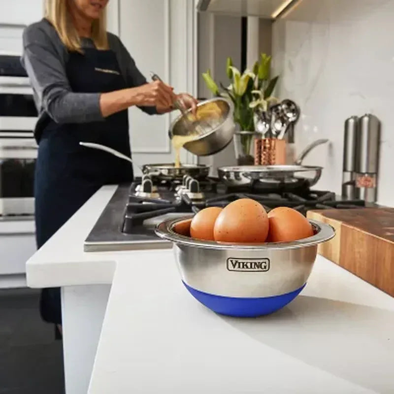 Viking 10-Piece Stainless Steel Mixing, Prep and Serving Bowl Set