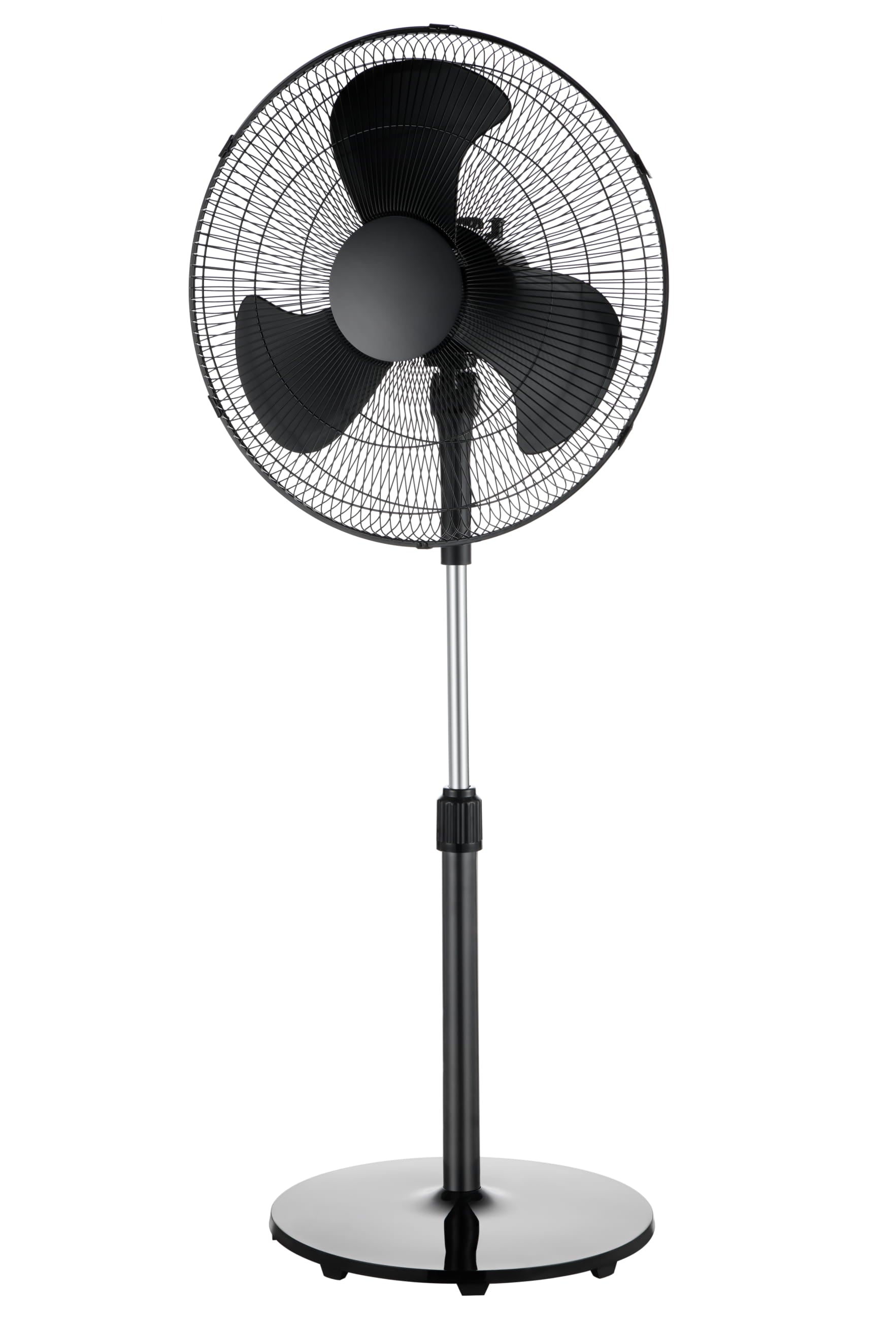 Mainstays 48-Inch Tall Pedestal Fan, 3-Speed Oscillating, Adjustable 18" Fan Head, Black, FS45-19MB