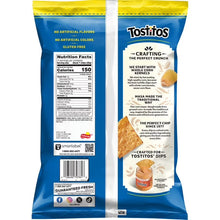 Tostitos Cantina Traditional tortilla chips bag back with Nutrition Facts and ingredient panel